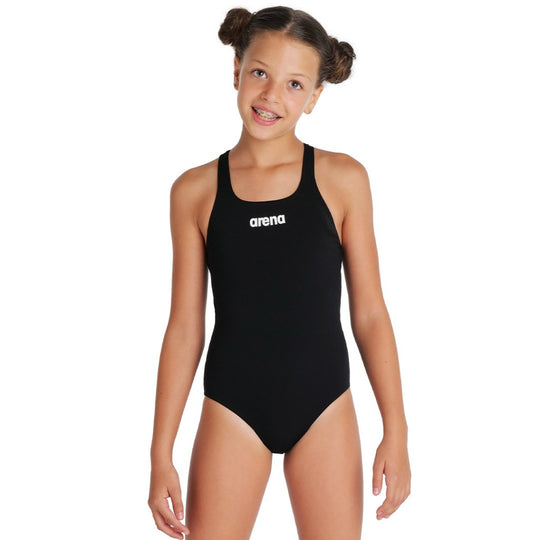 Arena Girl's Team Swimsuit Swim Pro Solid | Black White