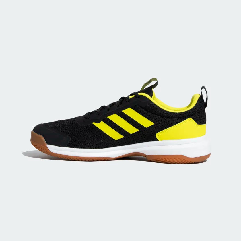 Adidas 21 NDR V2 Badminton Shoes - Core Black/Acid Yellow
