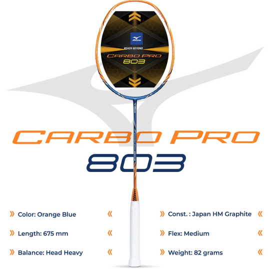 Mizuno Carbo Pro 803 Badminton Racket (Unstrung)