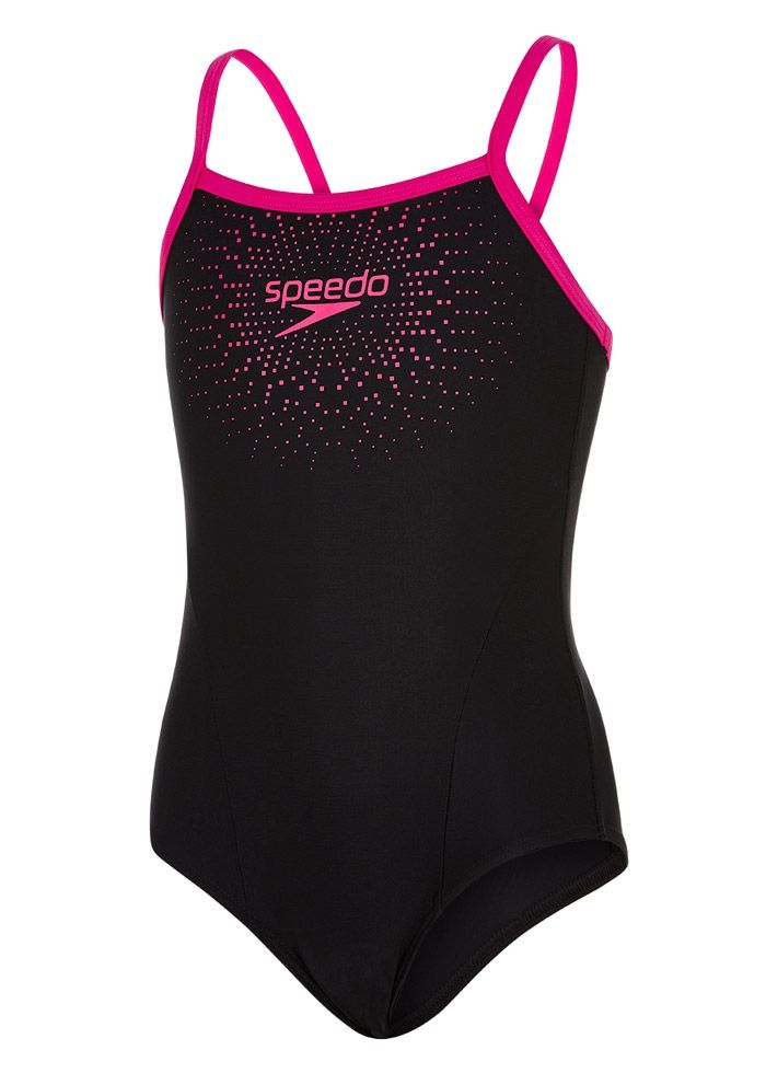 Speedo Girls Gala Logo Thinstrap Muscle Back