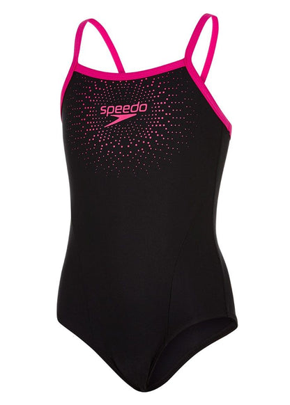 Speedo Girls Gala Logo Thinstrap Muscle Back