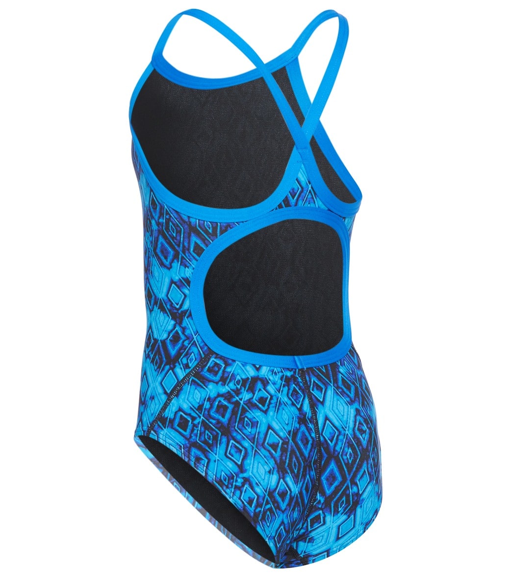 TYR Women's Glacial Diamondfit Swimsuit YouthFit- Blue