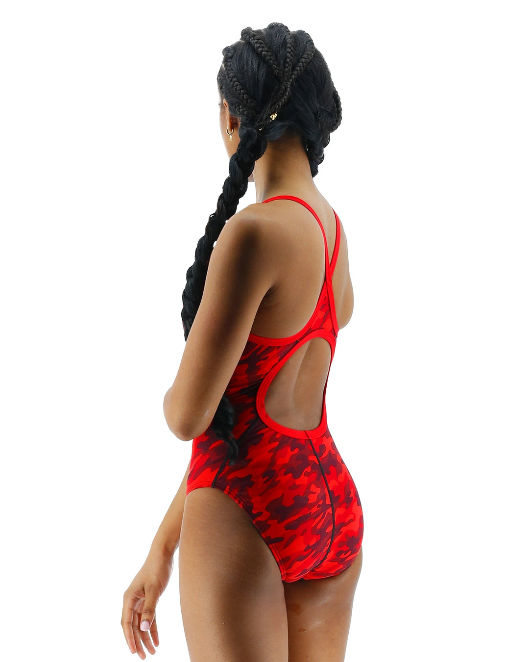 TYR Women's Camo Diamondfit Swimsuit |Red