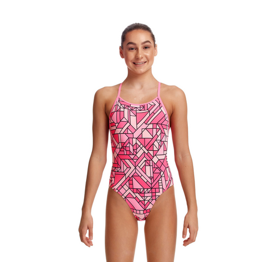Funkita One Piece | Diamond Back | Pink Pieces Swimsuit