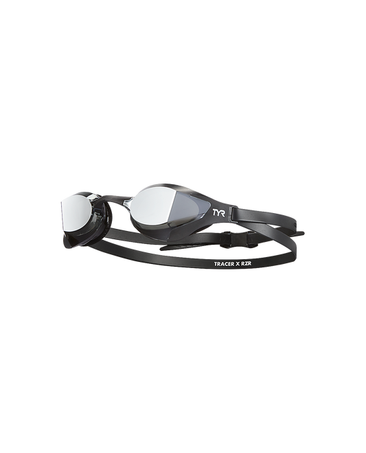 TYR Tracer-X RZR Racing Mirrored Goggles | Silver Black