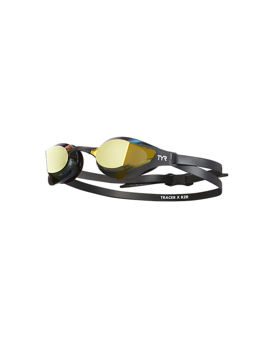 TYR Tracer-X RZR Racing Mirrored Goggles | Gold Black