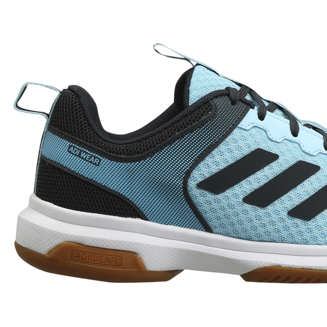 Adidas Milynl Indoor Badminton Shoe Bliss Blue Grey Core Black Gum