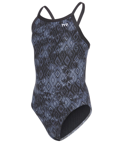 TYR Women's Glacial Diamondfit Swimsuit YouthFit- Titanium