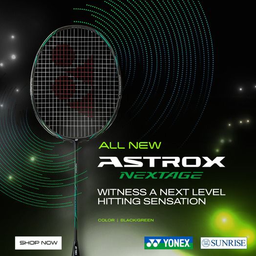Yonex Astrox Nextage Badminton Racket (Strung) - Black/Green – Achivr