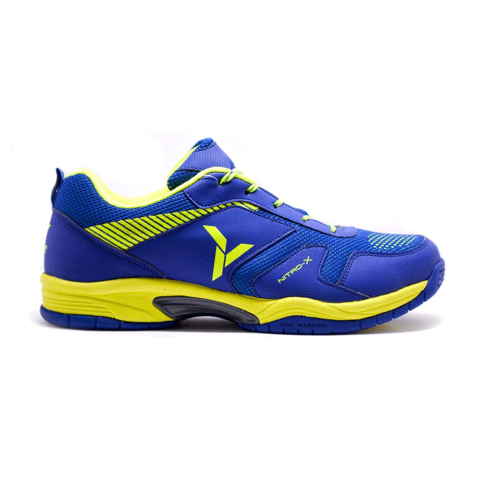 Young Nitro-X Badminton Shoe - Blue/Yellow