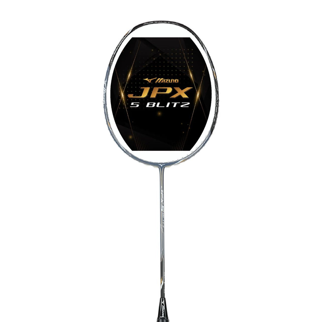Mizuno JPX 5 Blitz Badminton Racket (Unstrung) - Grey Moss/Black/Honey Gold