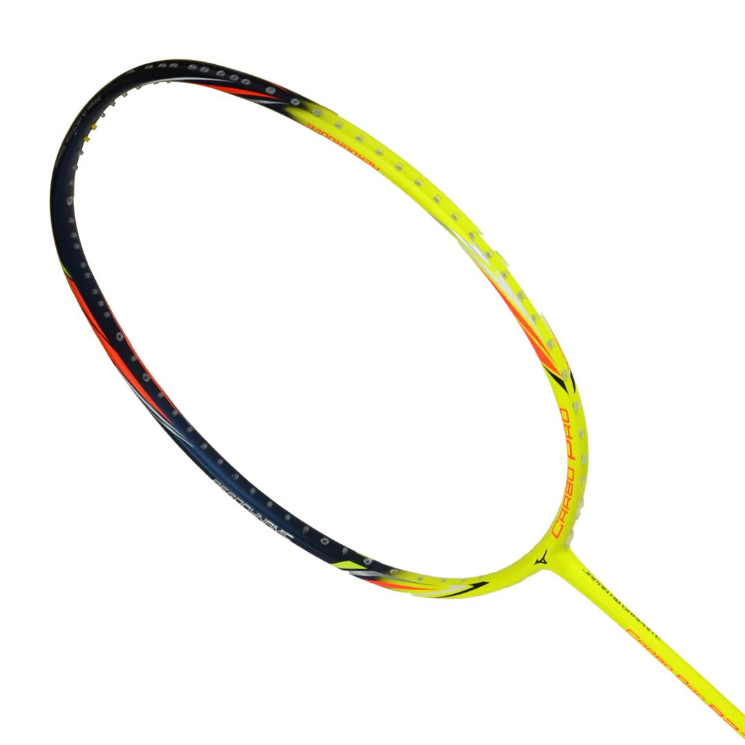 Mizuno Carbo Pro 827 Badminton Racket (Unstrung) - Navy/Neon Yellow