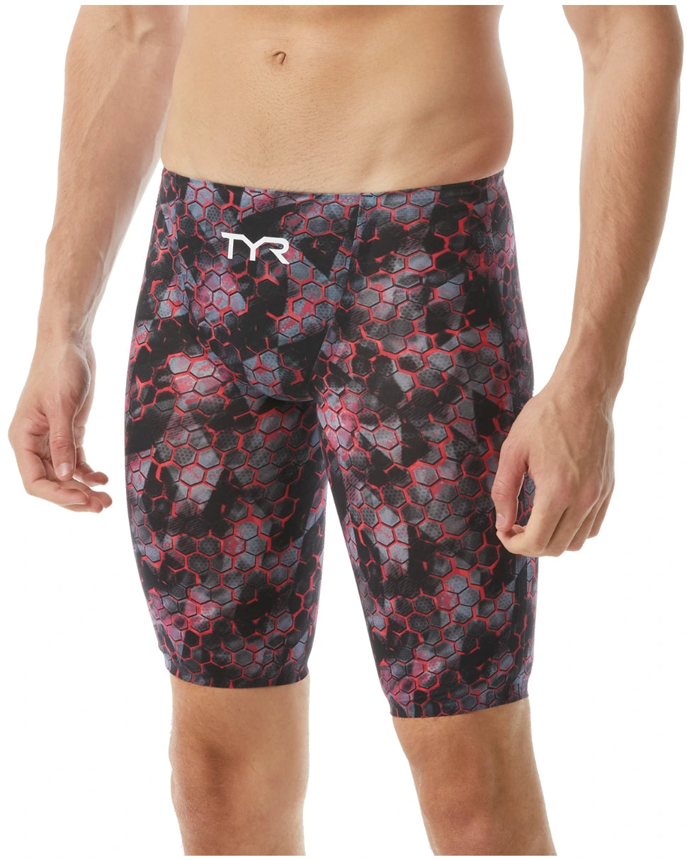 TYR Men's Avictor Supernova Jammer - Red Grey
