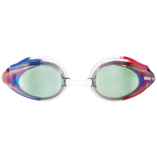 Arena Tracks Junior Mirror Racing Goggle | Gold-Blue-Red